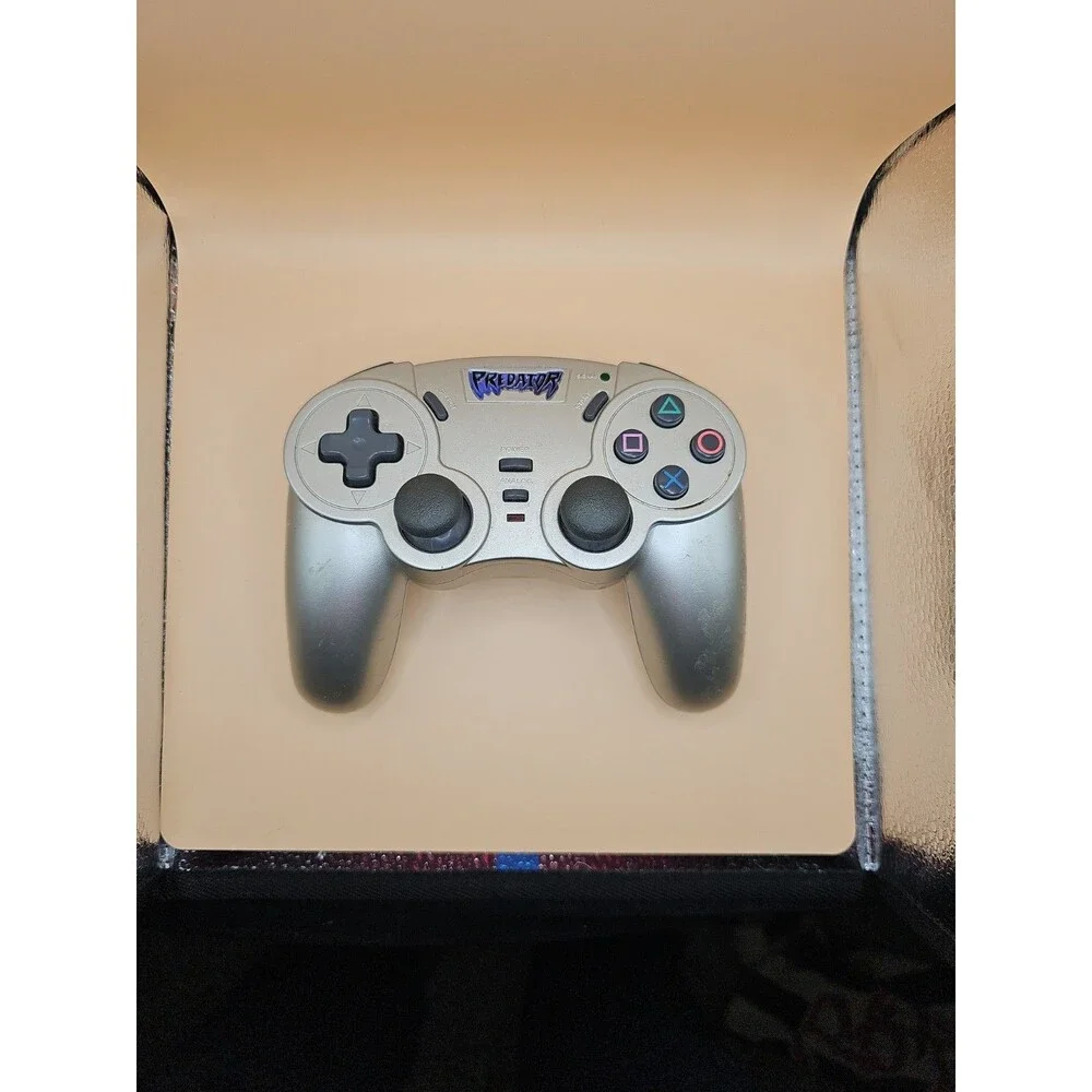 Silver Predator Pelican Wireless PlayStation PS2 Controller only